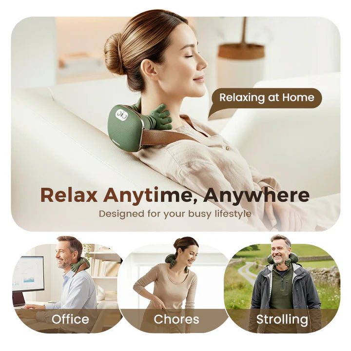 SMART NECK & SHOULDER MASSAGER WITH HEAT THERAPY – PERFECT GIFT FOR RELAXATION