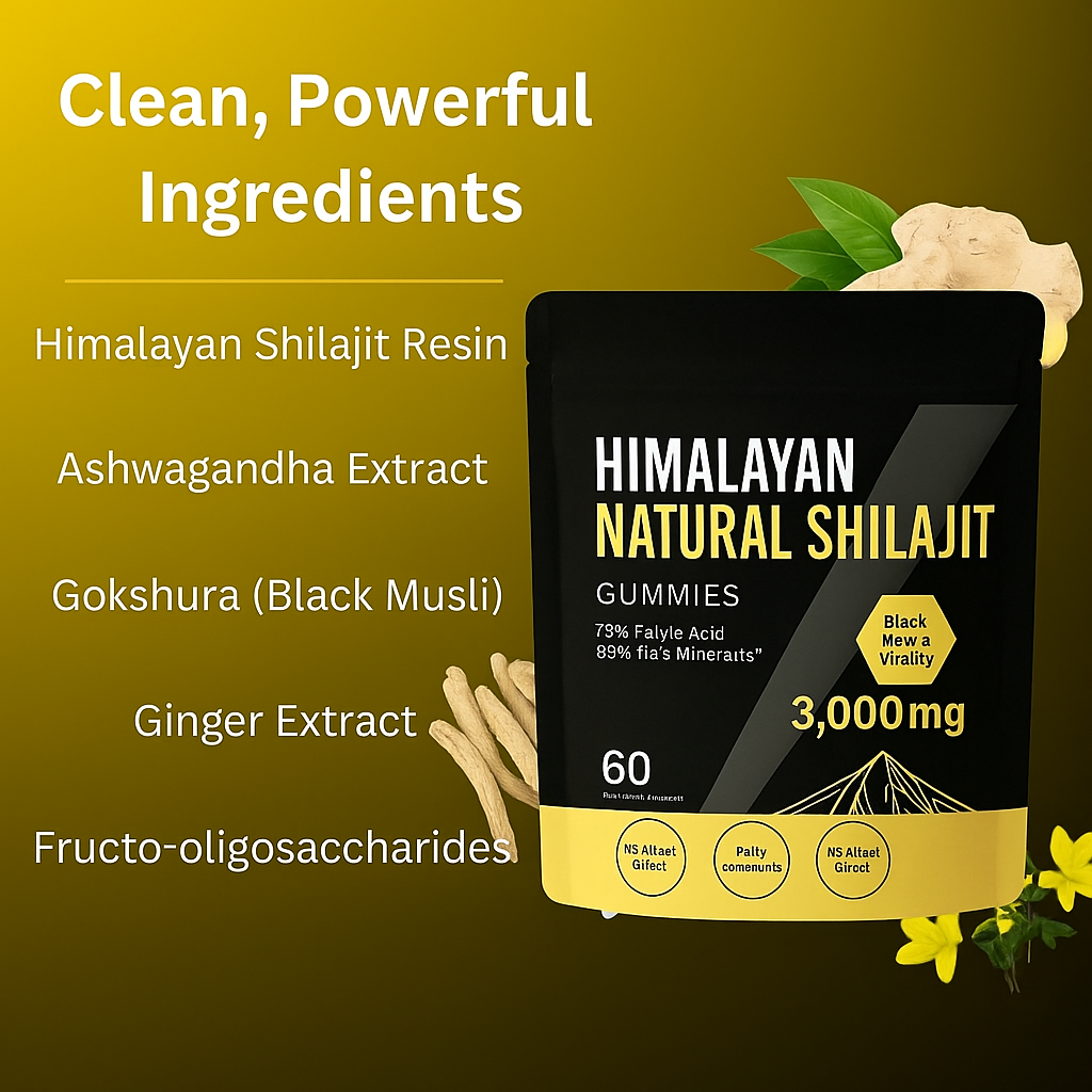 Himalayan Shilajit Gummies – Natural Energy, Stamina & Vitality Boost