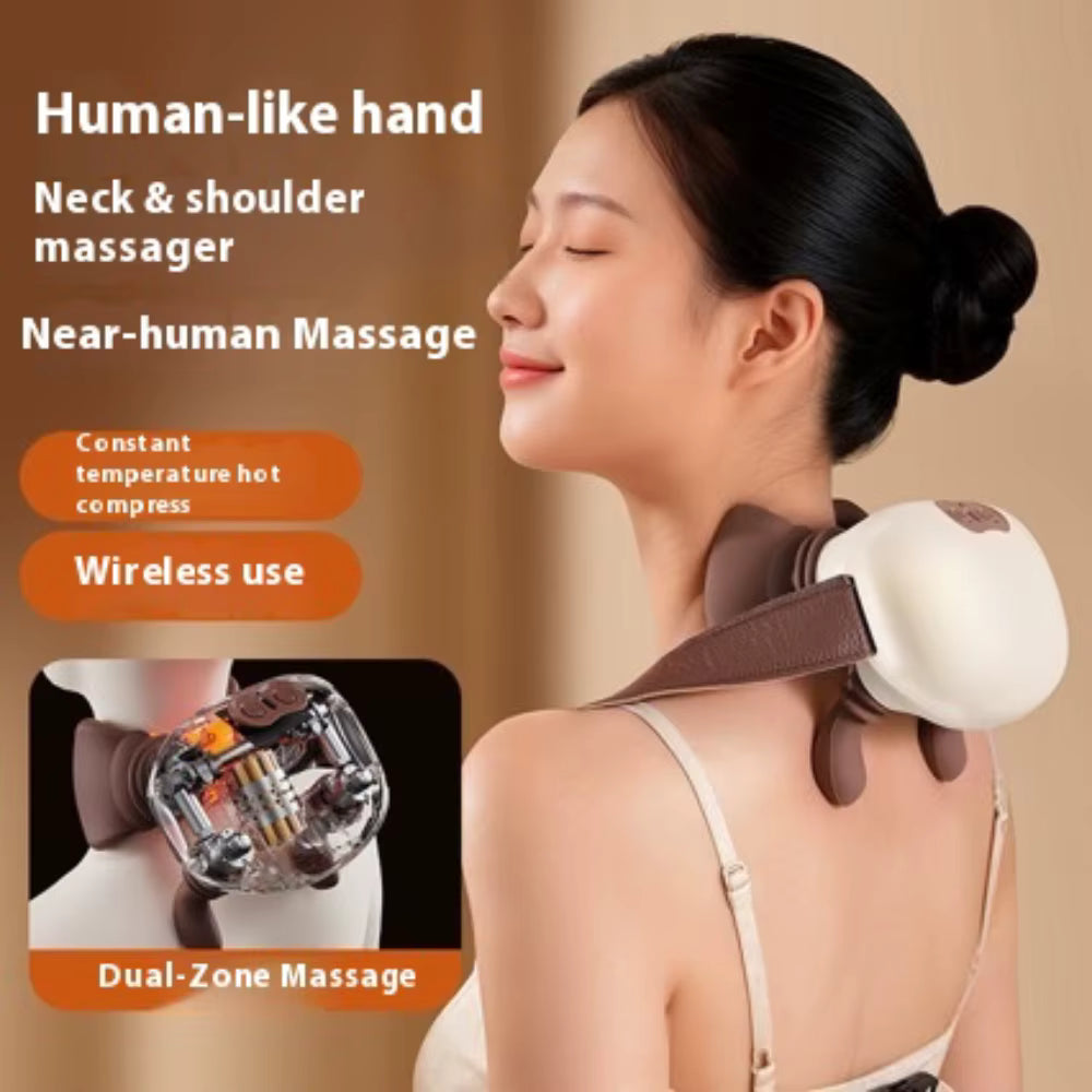 SMART NECK & SHOULDER MASSAGER WITH HEAT THERAPY – PERFECT GIFT FOR RELAXATION