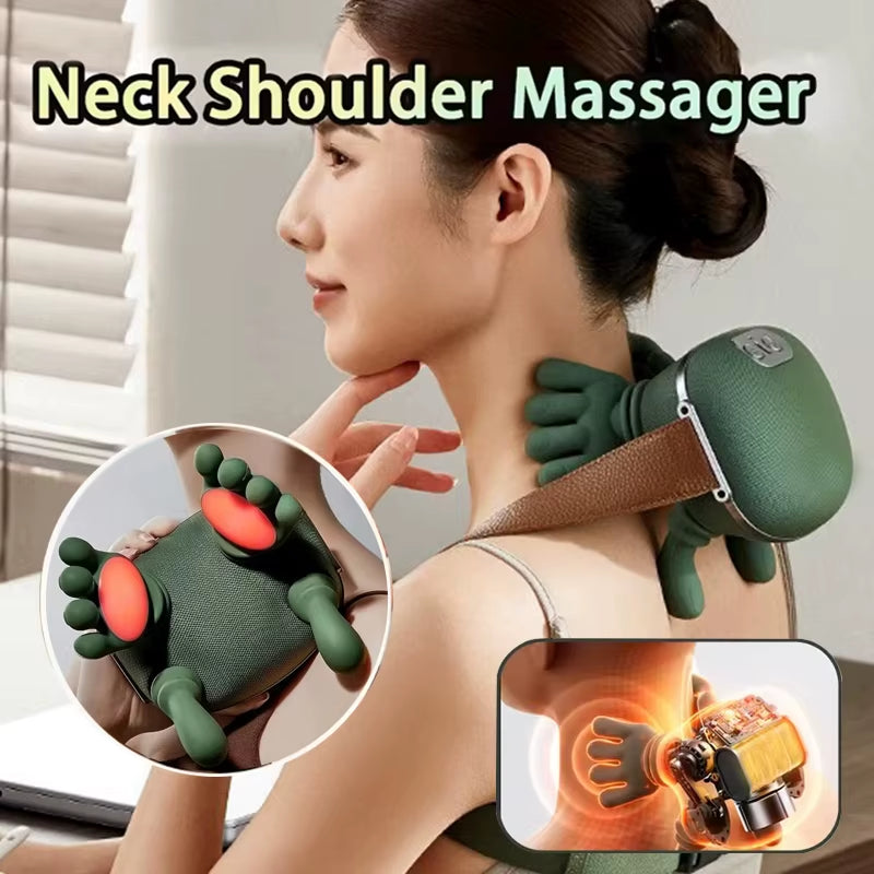 SMART NECK & SHOULDER MASSAGER WITH HEAT THERAPY – PERFECT GIFT FOR RELAXATION