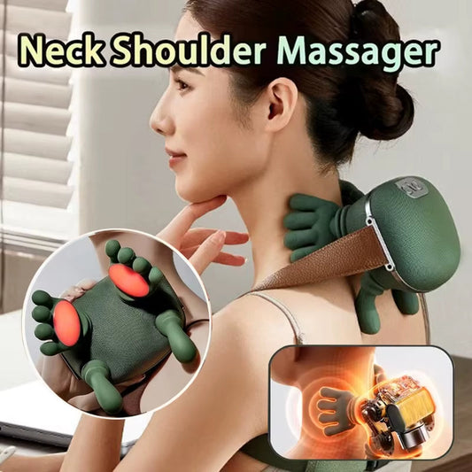 SMART NECK & SHOULDER MASSAGER WITH HEAT THERAPY – PERFECT GIFT FOR RELAXATION